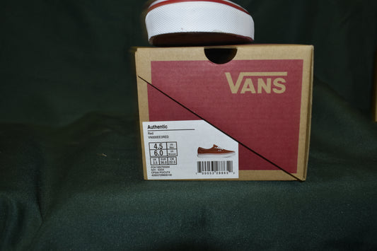 SHOES VANS SIZE MENS 4.5 AUTHENTIC RED