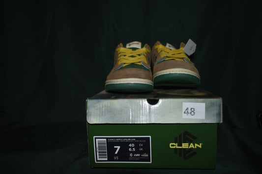 SHOES CLEAN SIZE 7 MENS X GRPFLY LIFELINE LOW TAN/BROWN/GREEN/YELLOW