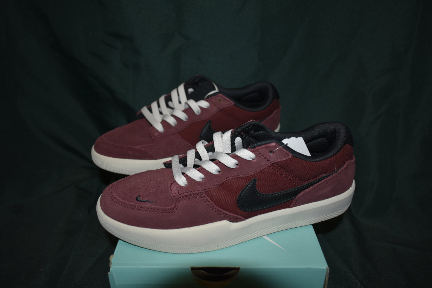 SHOES NIKE 6 MENS SB FORCE 58 DARK RED/BLACK