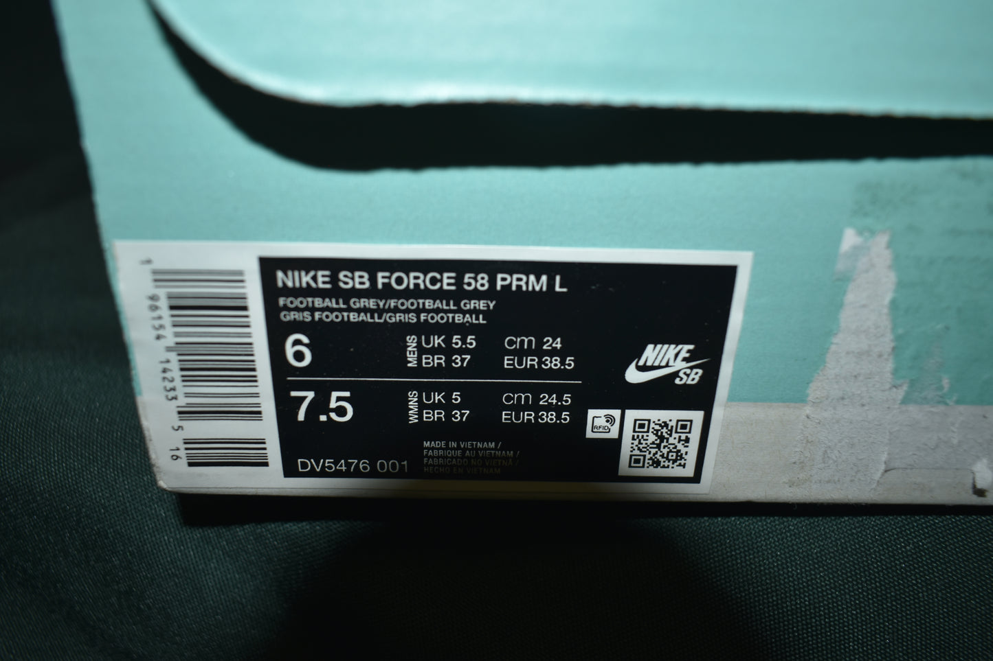 SHOES NIKE 6 MENS SB FORCE 58 GREY