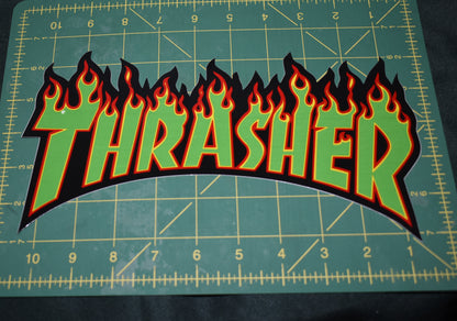 STICKER THRASHER 10" FLAME LARGE