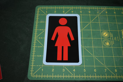 STICKER 6" GIRL OG LOGO