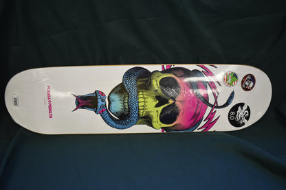POWELL DECK 8.0 MCGILL SKULL AND SNAKE LIME FADE