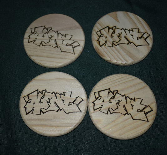 AGENT COASTERS 4 PACK TAGGED