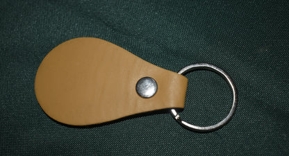 AGENT KEYCHAIN LEATHER BURNED TAGGED