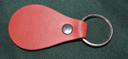 AGENT KEYCHAIN LEATHER BURNED TAGGED