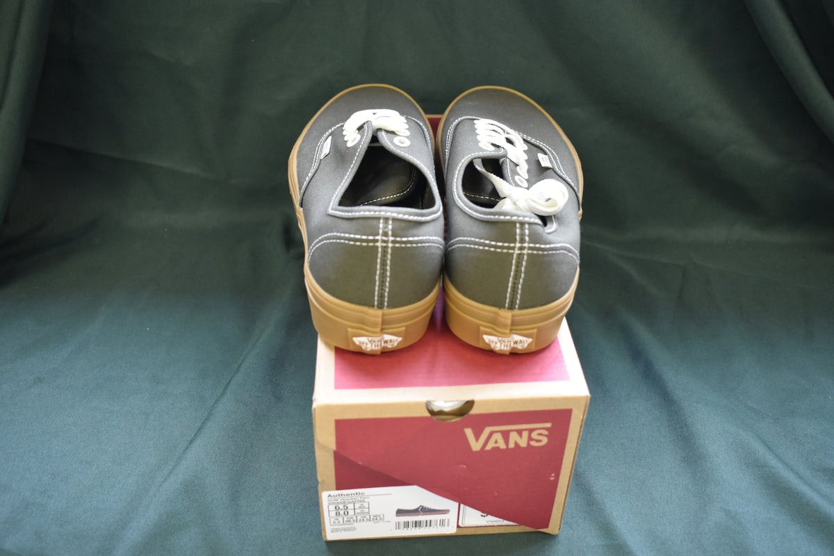 SHOES VANS SIZE MENS 6.5 WOMENS 8 AUTHENTIC GUM OBSIDIAN FERN