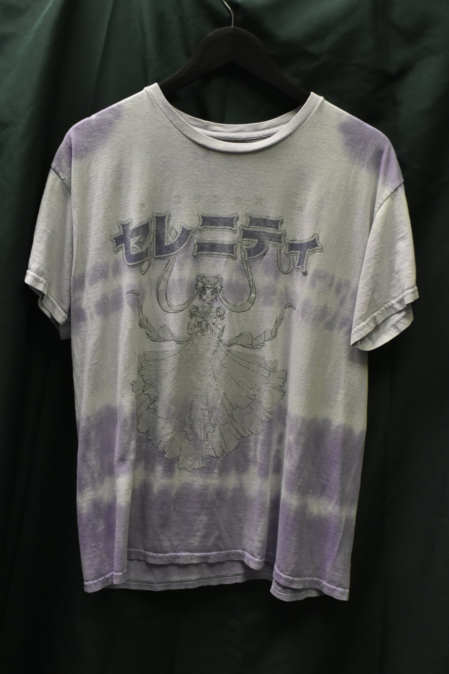PREOWNED ANIME SHIRT LARGE SAILOR MOON TYE DYE