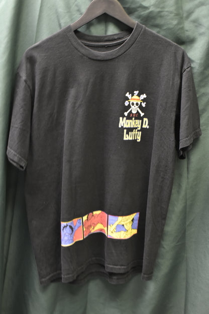 PREOWNED ANIME SHIRT LARGE ONE PIECE LUFFY