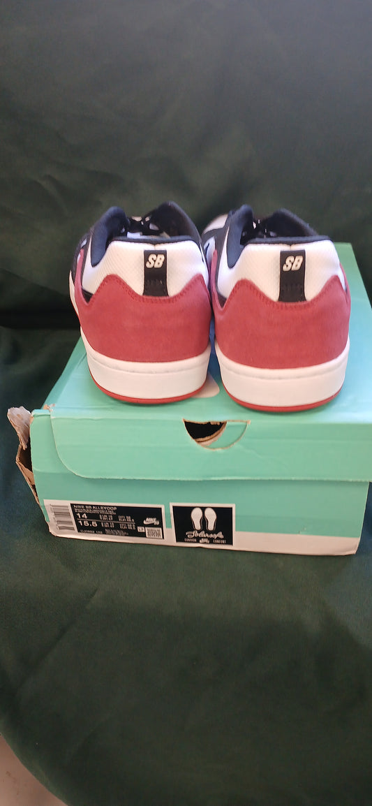 SHOES NIKE SB SIZE 14 MENS ALLEYOOP WHITE/BLACK/RED