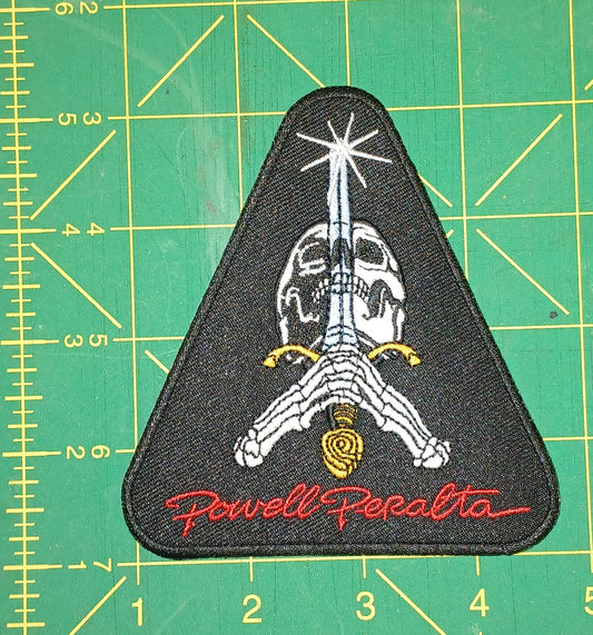 PATCH POWELL SKULL & SWORD BLACK