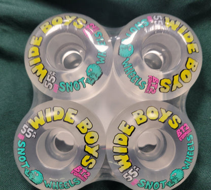 SNOT WHEELS 55MM 101A WIDE BOYS CLEAR/YELLOW