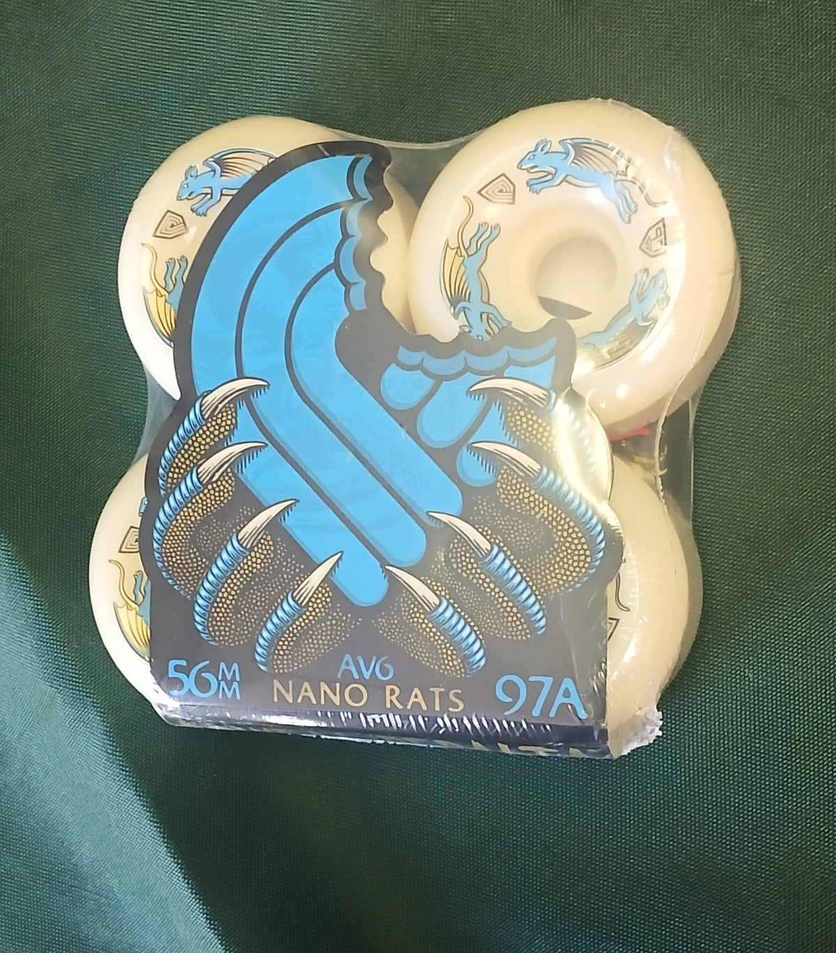 POWELL WHEELS 56MM X 36MM 97A DRAGON FORMULA BLUE NANO RATS AV6