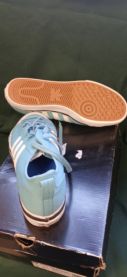 SHOES ADIDAS SIZE 12 MENS NIZZA LOW ADV BLUE/WHITE