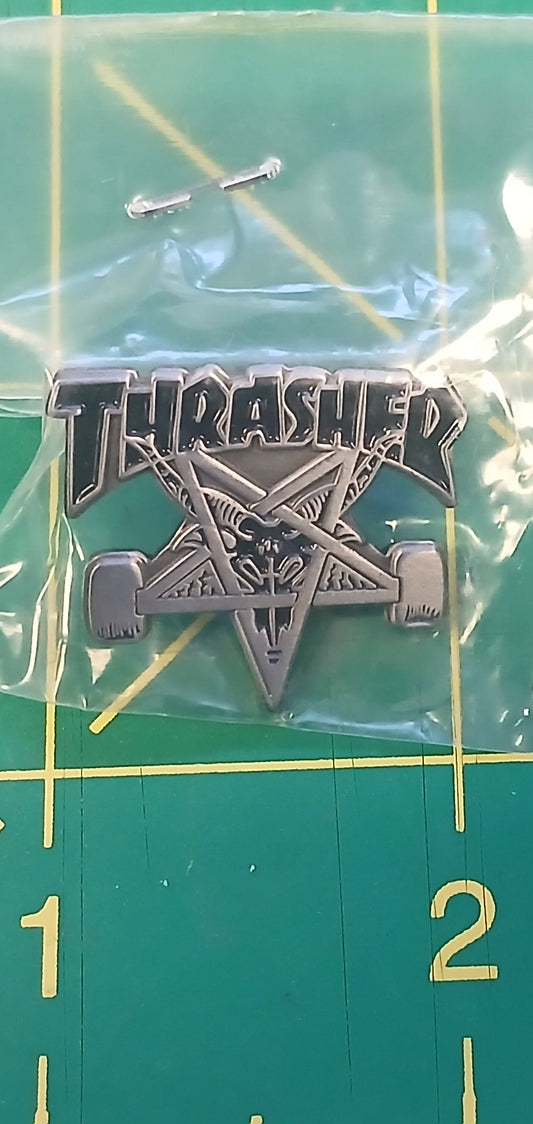 THRASHER SK8 GOAT LAPEL PIN